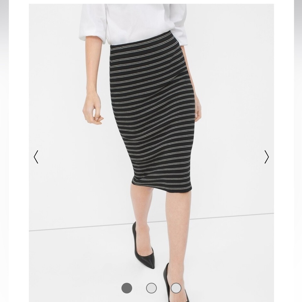 White House Black Market Stripe Sweater Pencil Skirt Medium